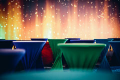 Somistekuva otettuna ennen tapahtuman alkua hotelli Scandic Parkin juhlatilassa Helsingissä